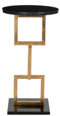 Gold Black Accent Table D3850