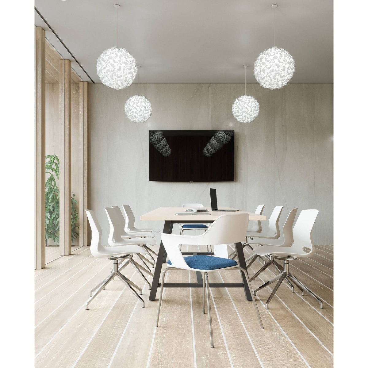 Stack Chair with White Flex Shell B402664