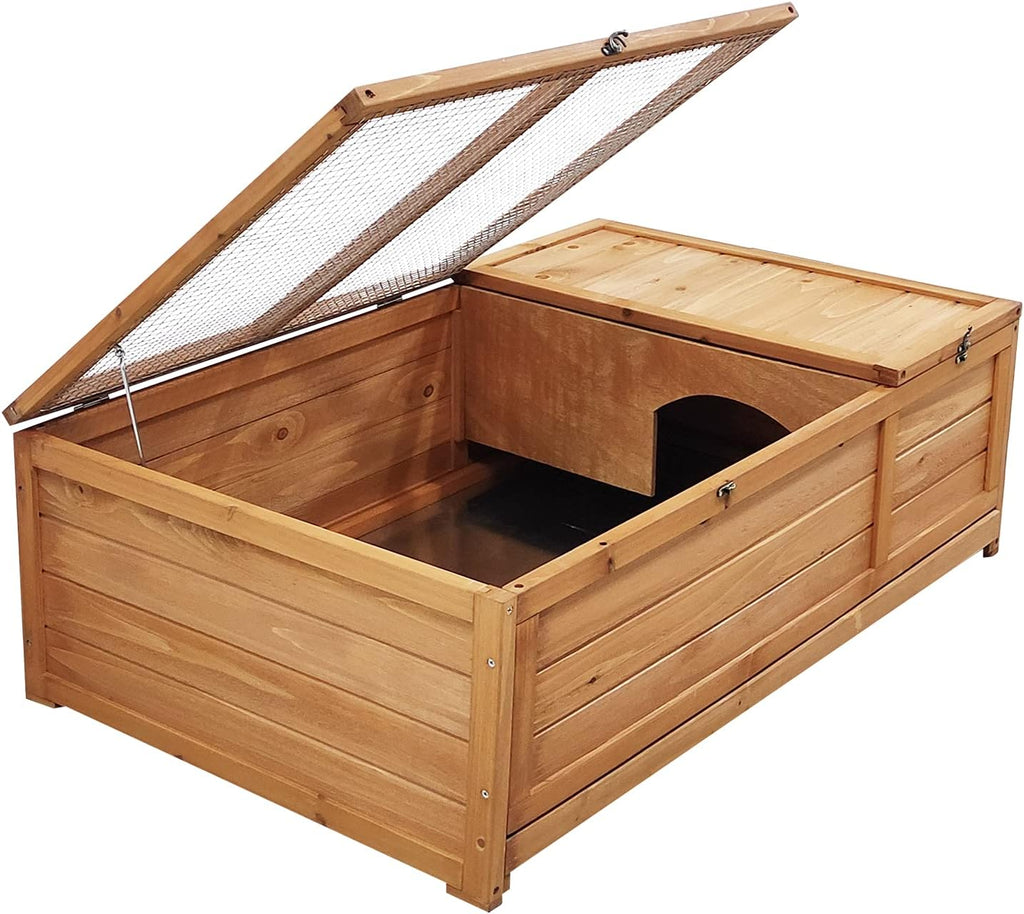 Wooden Tortoise House with Removable Bottom V906219