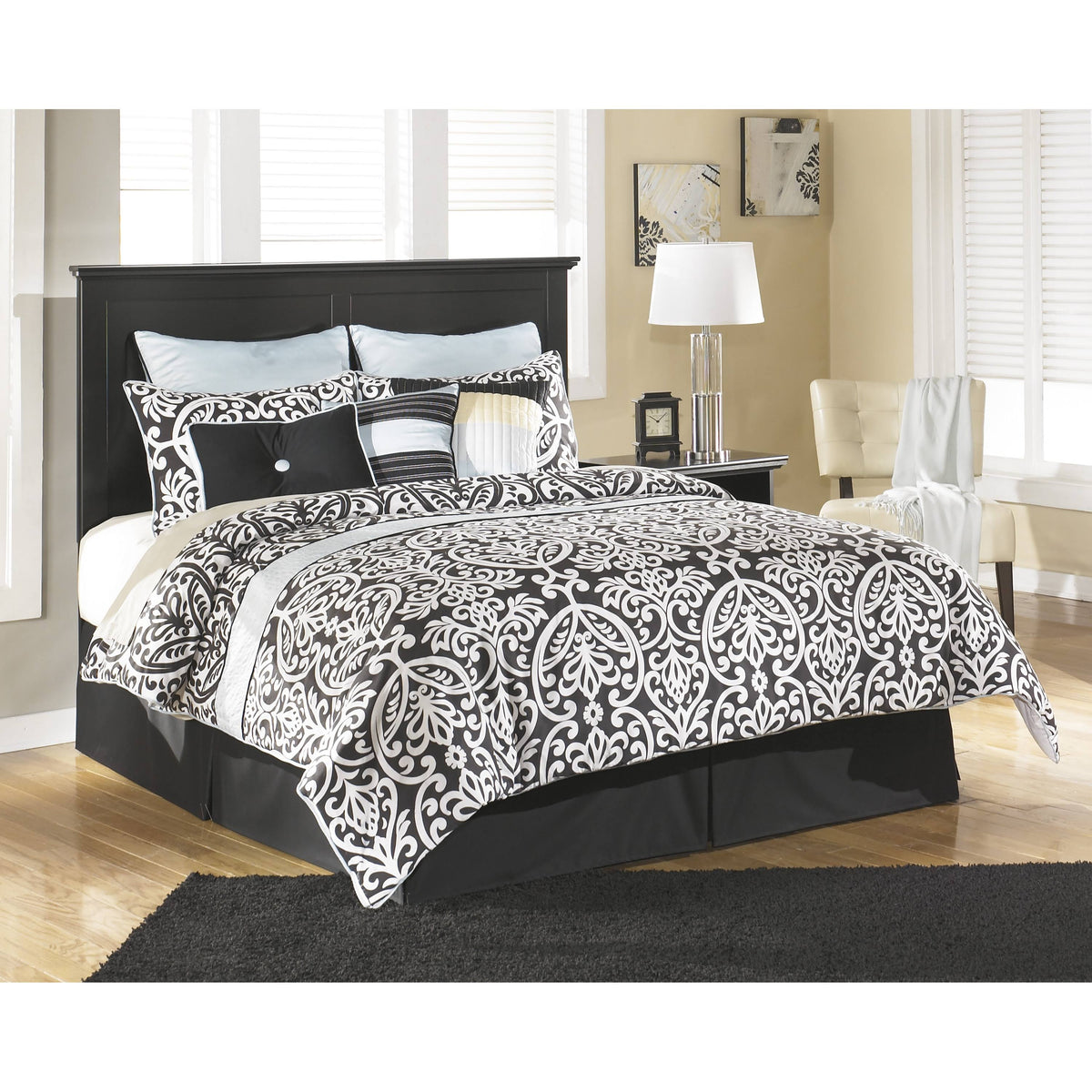 Black King California King Panel Headboard Y9424
