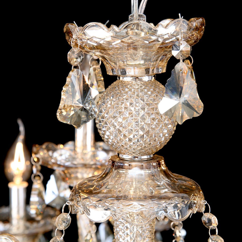 15 Lights Cognac K9 Crystal Chandelier N9667