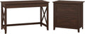 54W Computer Desk with Storage and 2 Drawer File Cabinet B125461