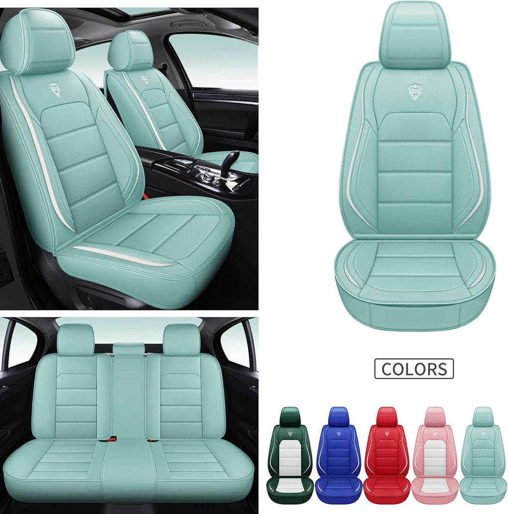 Blue Synthetic Leather Car Seat Cover Set T71129