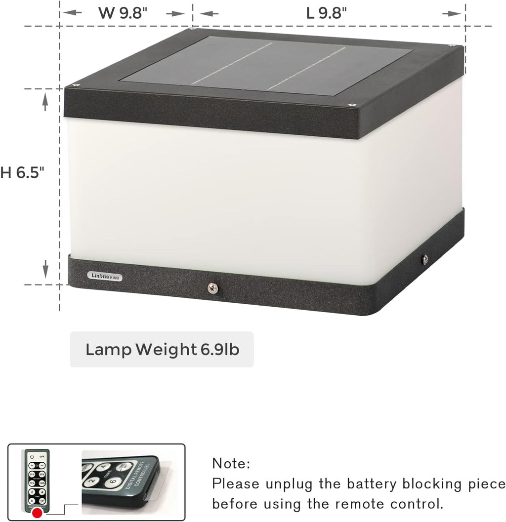Outdoor Solar Post Cap Light N636268