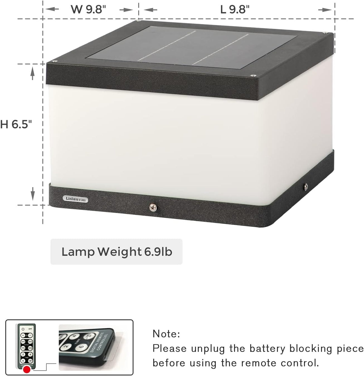 Outdoor Solar Post Cap Light N636268