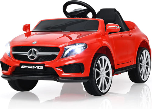 12V Electric Kids Ride On Car with Remote Control, MP3, USB, 2 Speeds, LED Lights, White D16078