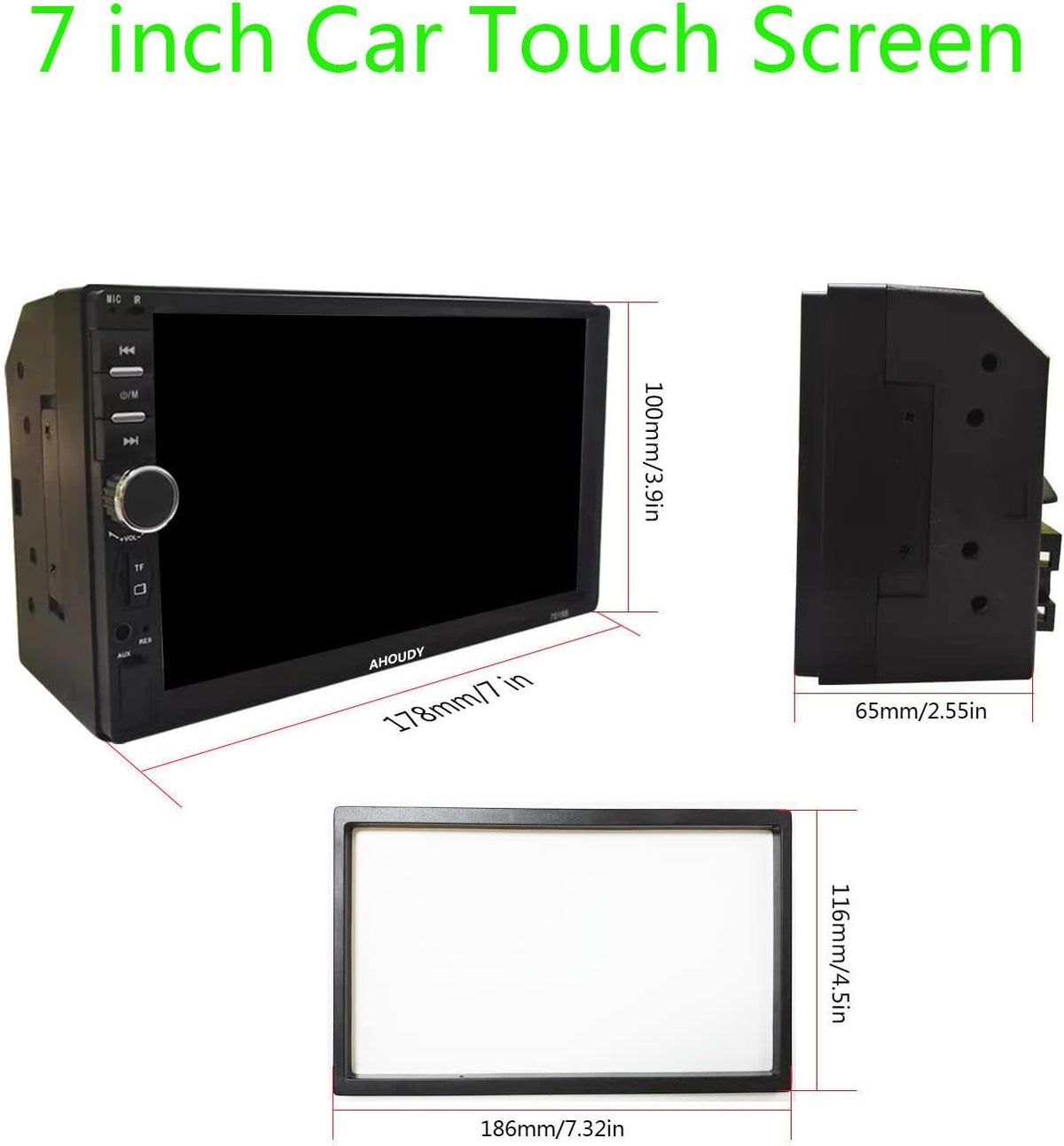 Double Din Car Stereo with Bluetooth and Backup Camera P658