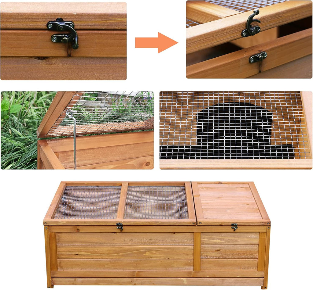 Wooden Tortoise House with Removable Bottom V906219