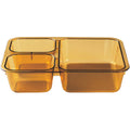 Heat Resistant Plastic Amber 3 Compartment Insert Tray J7511