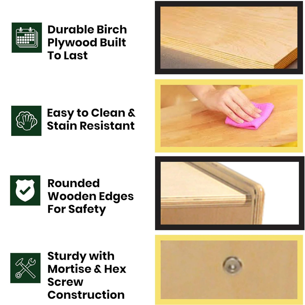 2 Shelf Bookcase Storage Organizer Natural Finish U326