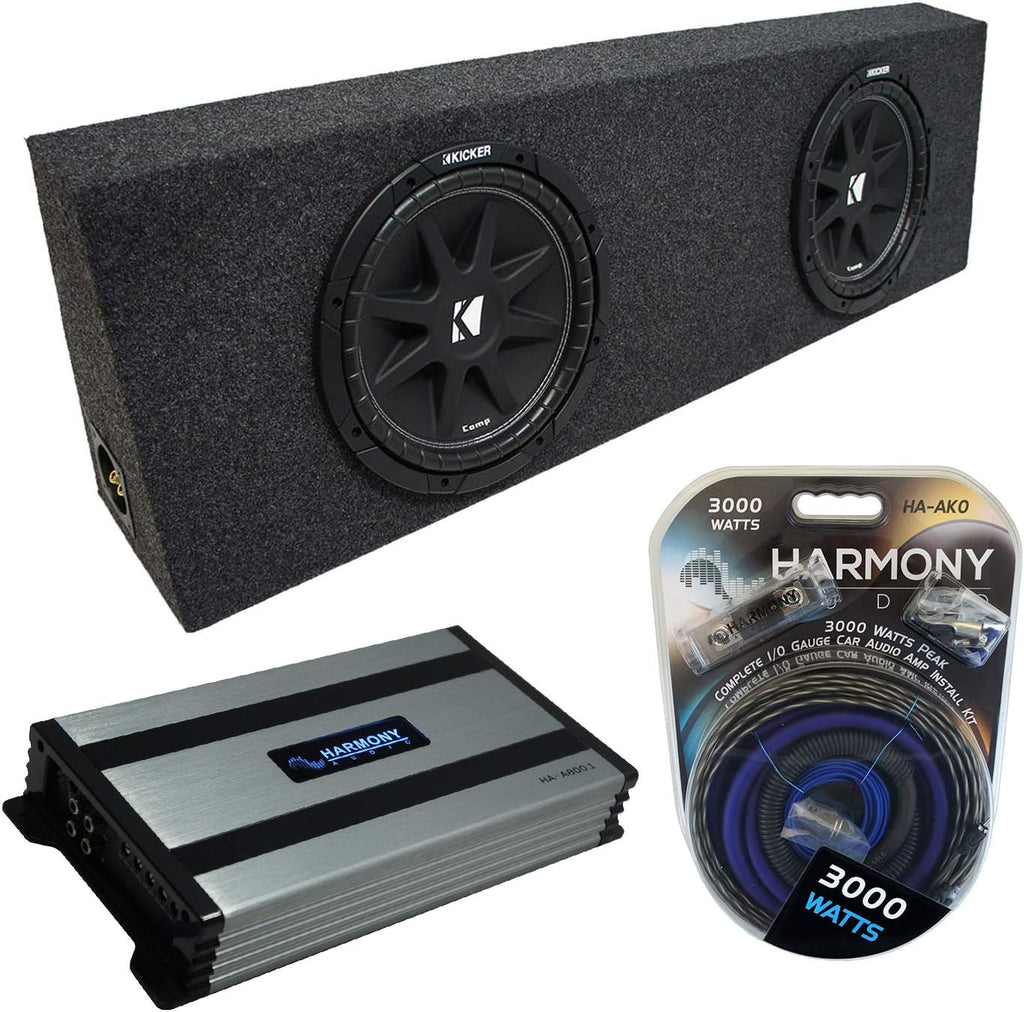 Dual 10 Sub Box Enclosure & Amp C631454