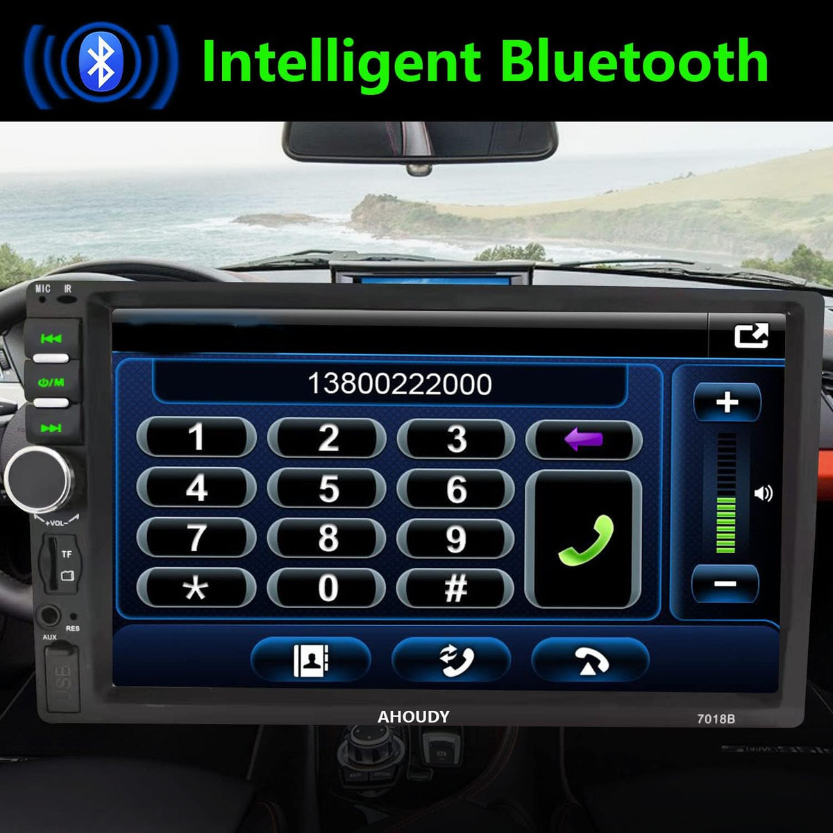 Double Din Car Stereo with Bluetooth and Backup Camera P658