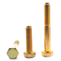 1 1/4x22-7 x 2x22 Coarse Thread Grade 8 Hex Cap Screw Alloy Steel Yellow Zinc Plated C6671