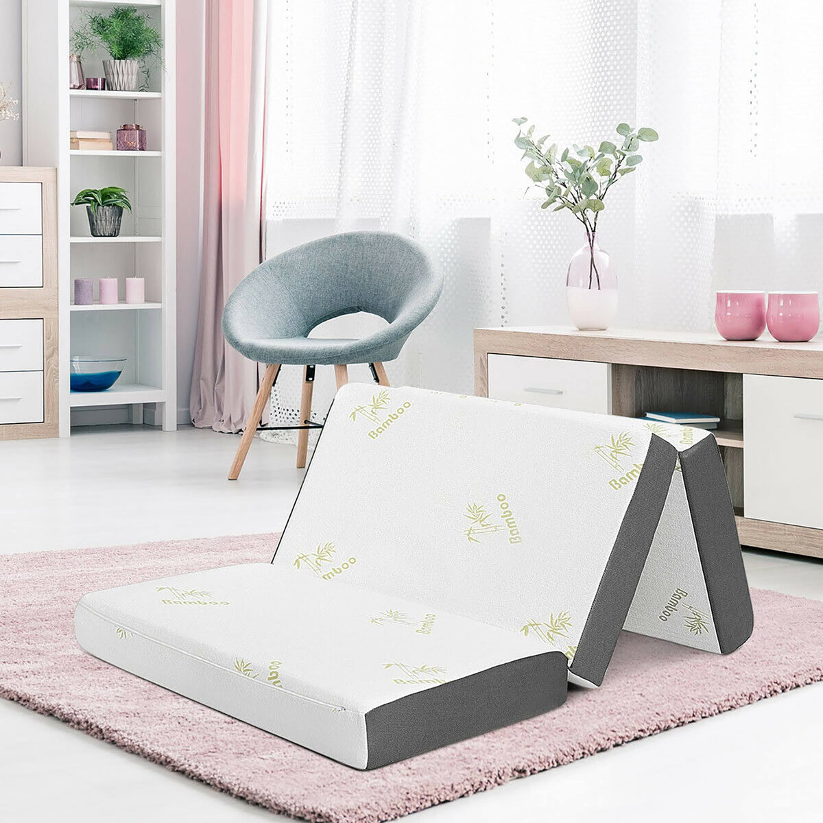 Full Size Tri-Folding Memory Mattress with Carry Bag I961
