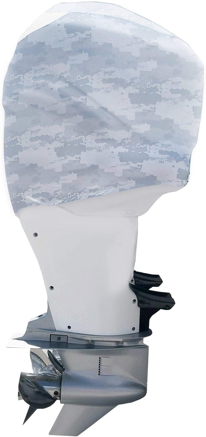 Grey Digital Camo Outboard Motor Cover H62663