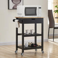 White Rolling Kitchen Cart with Wheels Y103984
