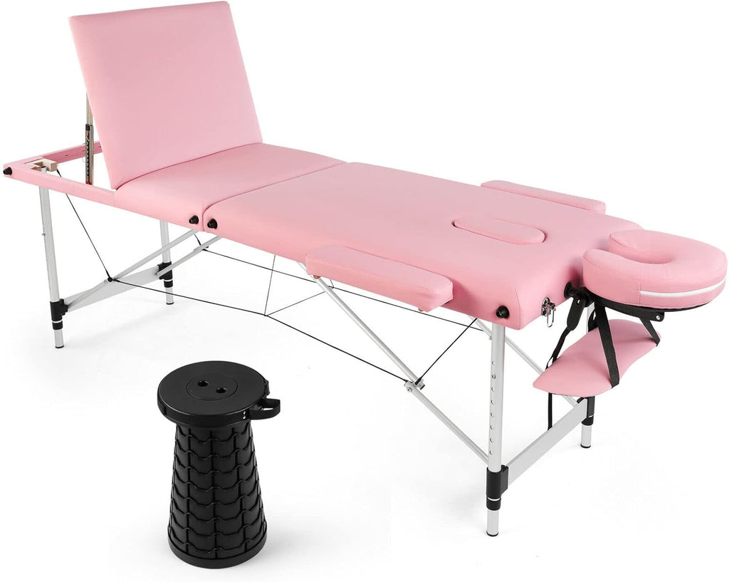 Black Adjustable Massage Table with Carrying Bag C6730