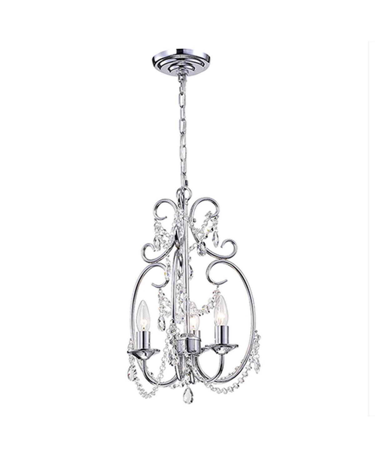 3-Light Chrome Candelabra Pendant J23447
