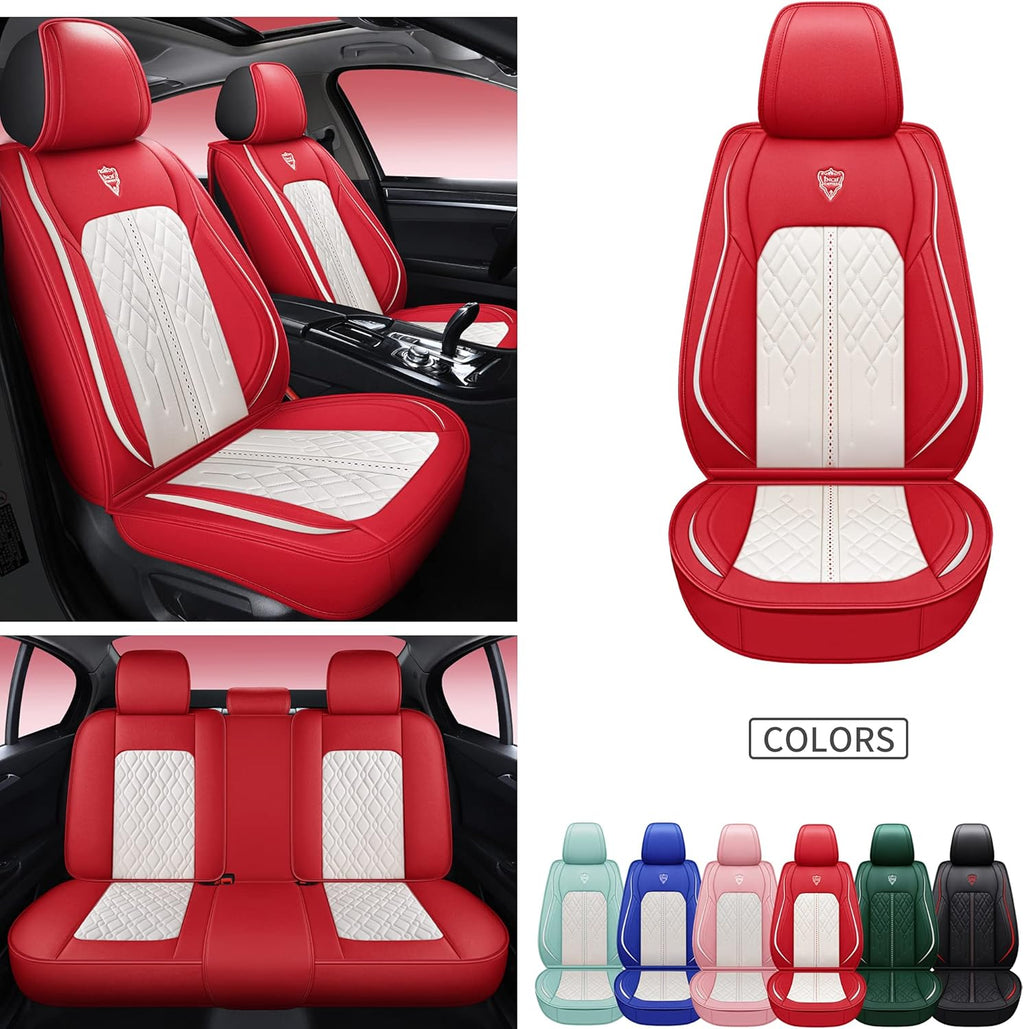 Blue Synthetic Leather Car Seat Cover Set T71129