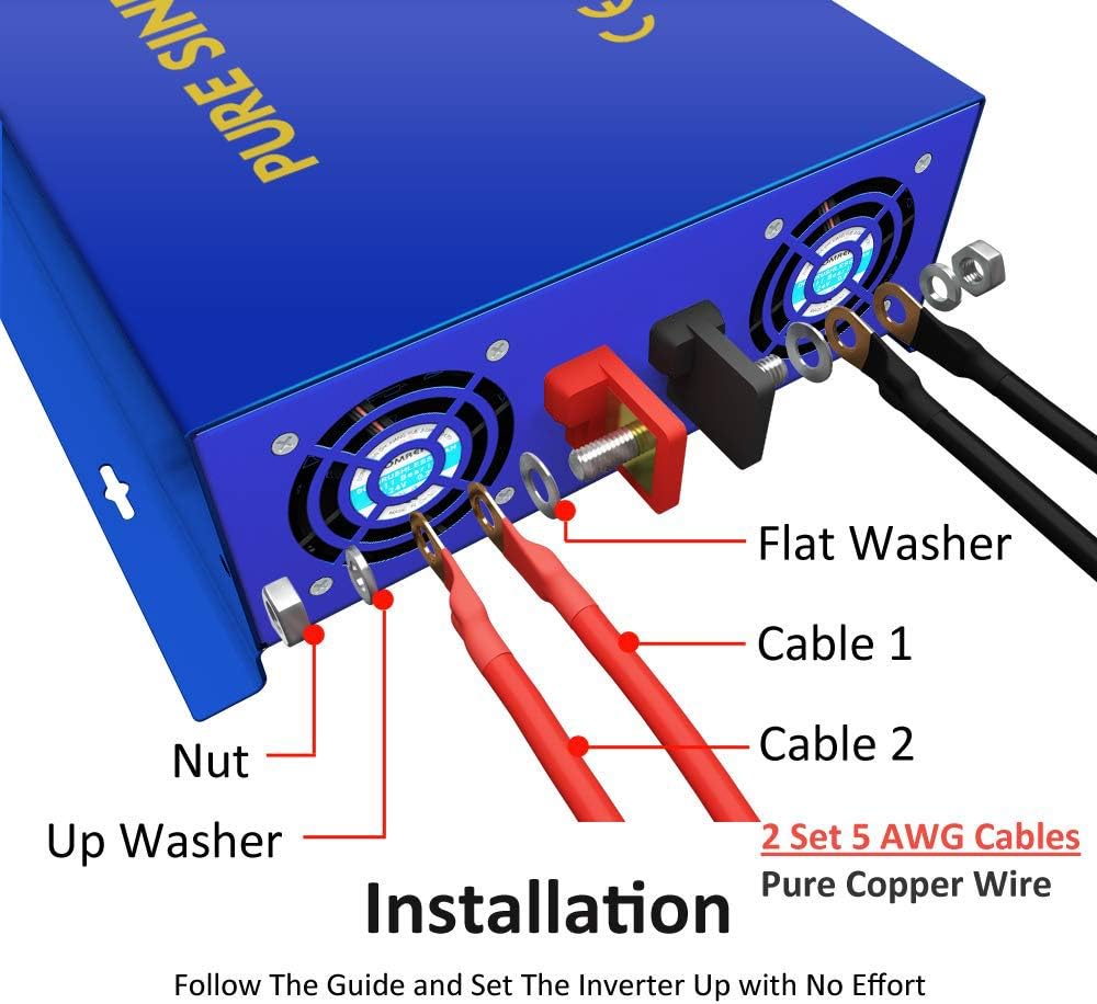4000 Watt Pure Sine Wave Inverter 36V DC to 120V AC B64499