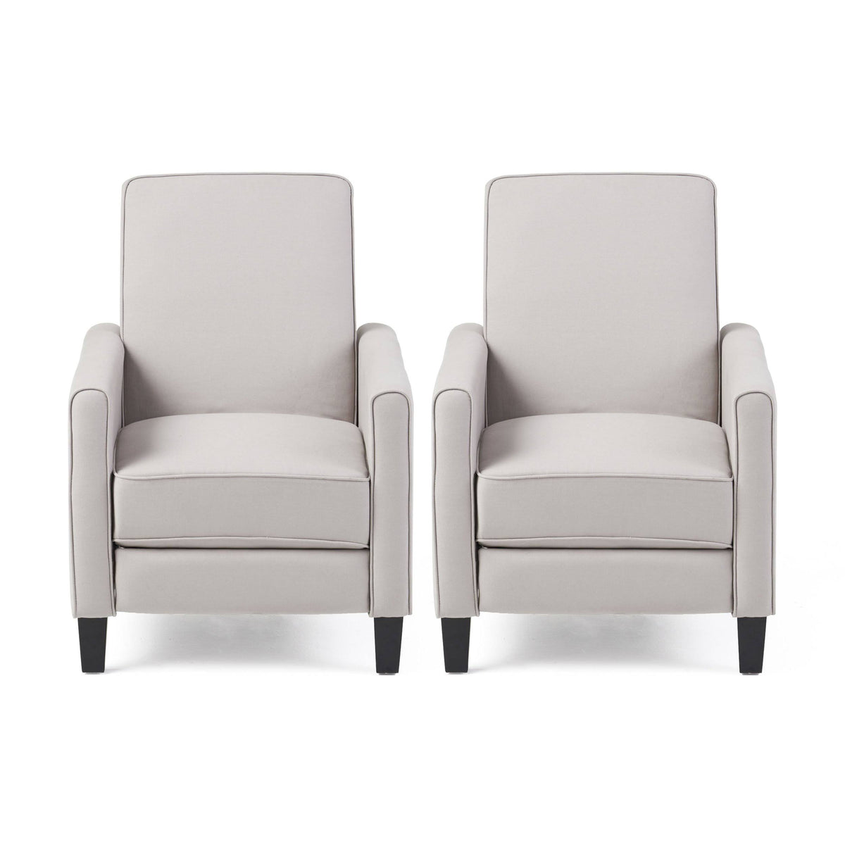 Navy Blue Fabric Recliner Set of 2 U6354
