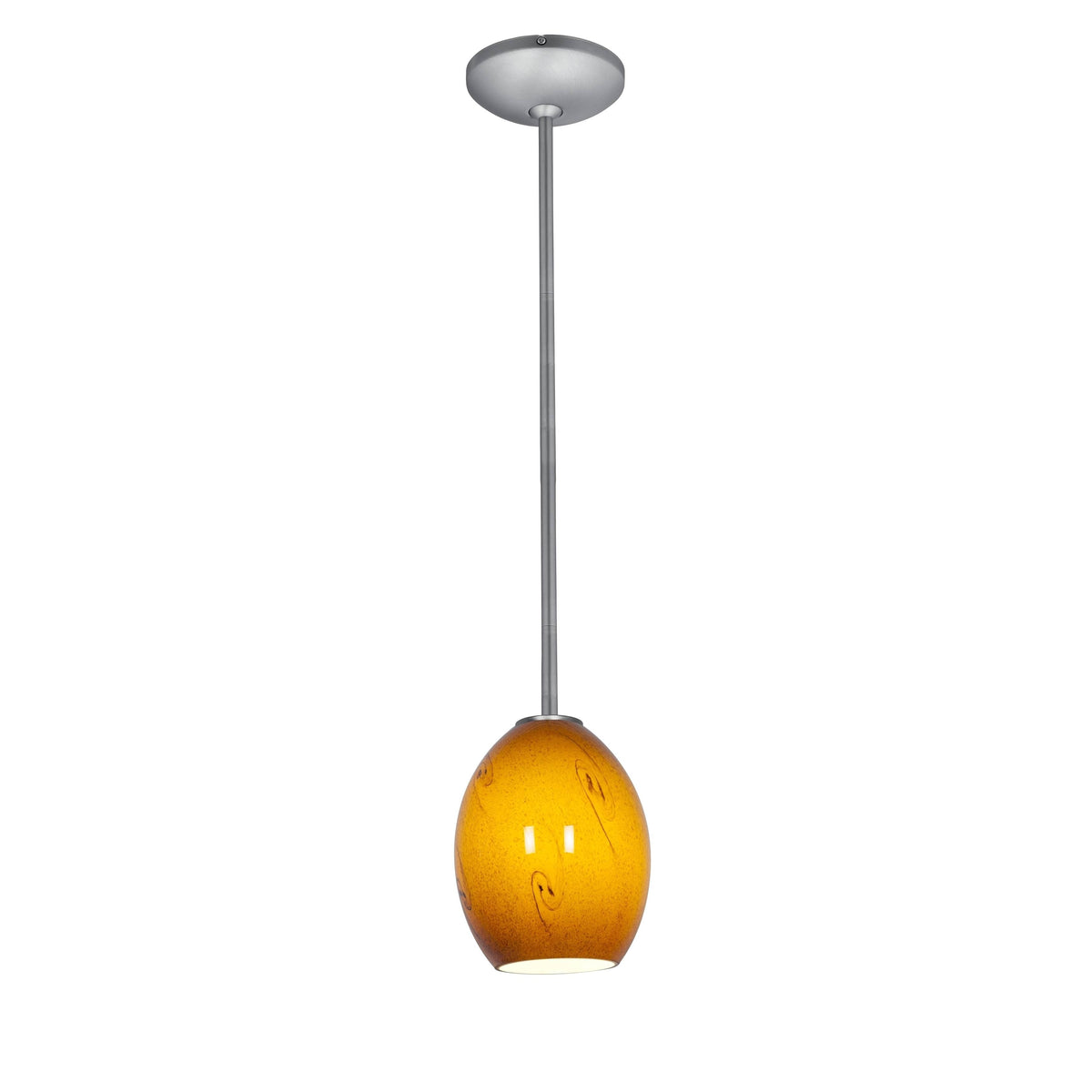 1-Light Brushed Steel Pendant C384762