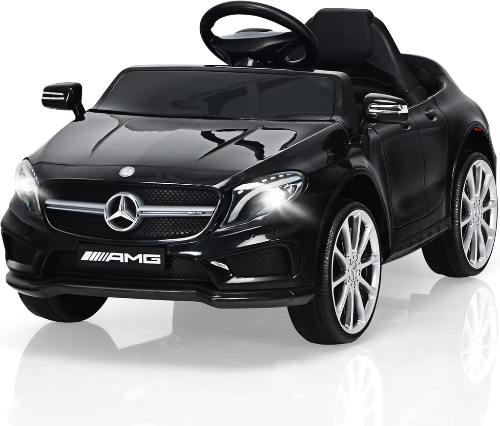 12V Electric Kids Ride On Car with Remote Control, MP3, USB, 2 Speeds, LED Lights, White D16078