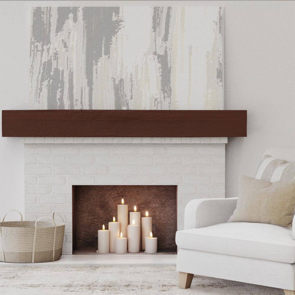 Rough Sawn Faux Wood Fireplace Mantel O808045