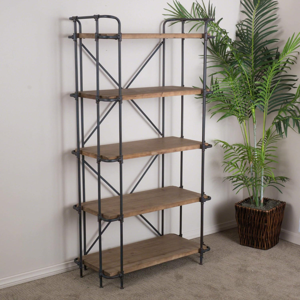 5-Shelf Solid Wood Bookcase A131