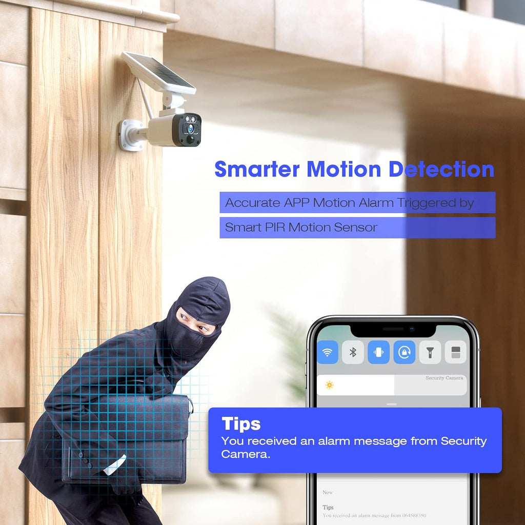 2K Solar Wireless Security Camera System with 3 WiFi Cameras K65228