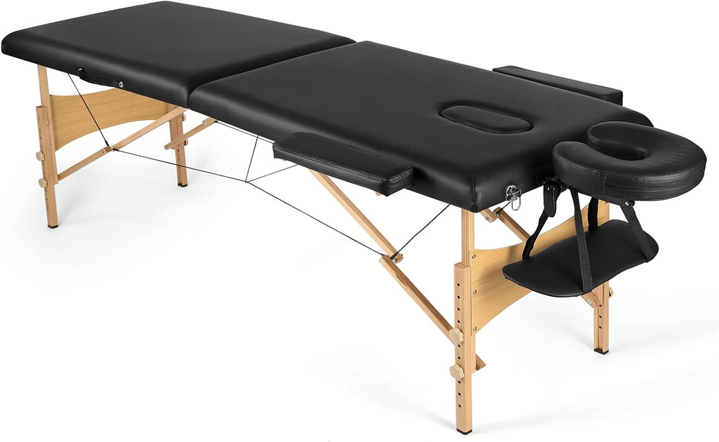 Black Adjustable Massage Table with Carrying Bag C6730