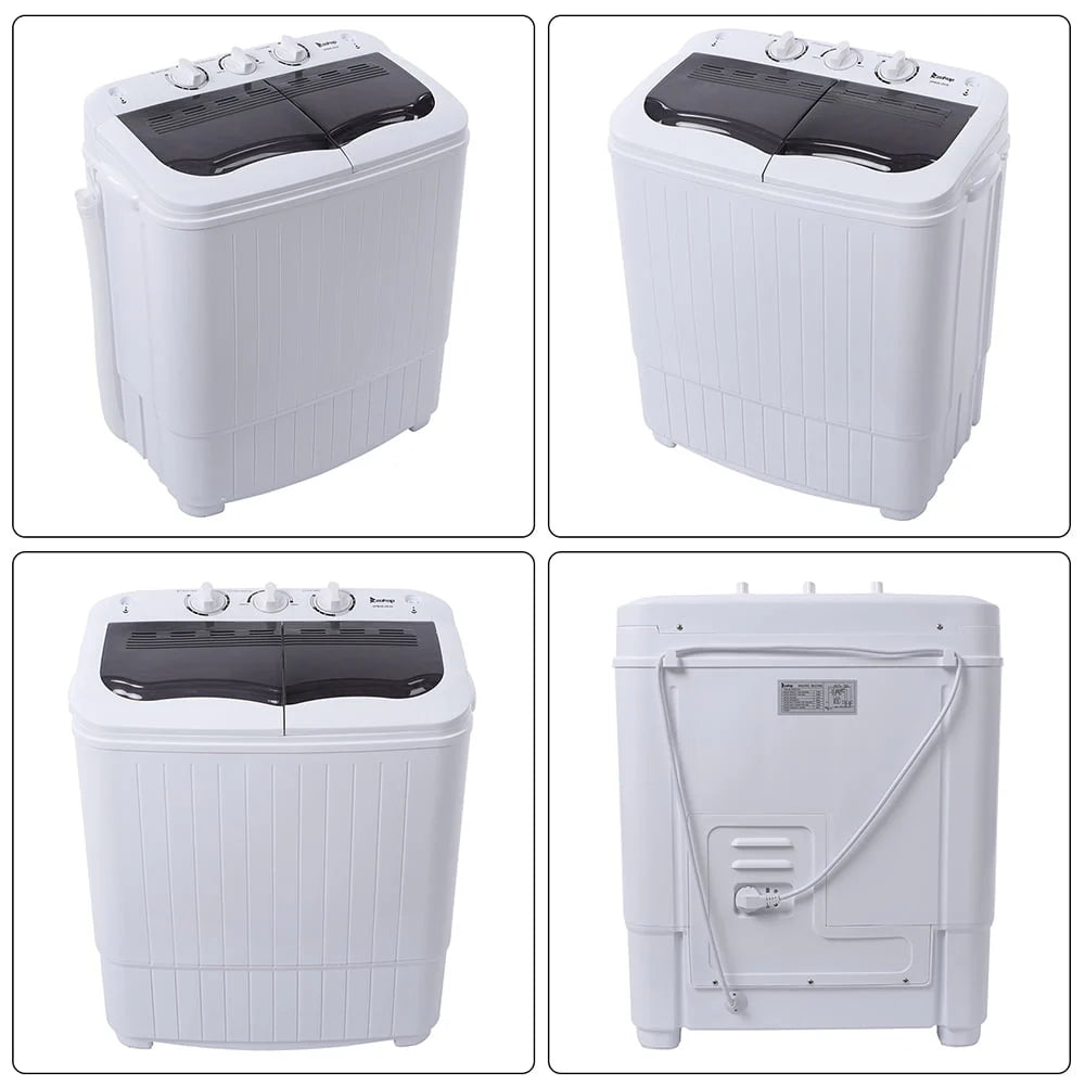 Portable Compact Semi Automatic Twin Tub Washing Machine 7.7lbs B528164