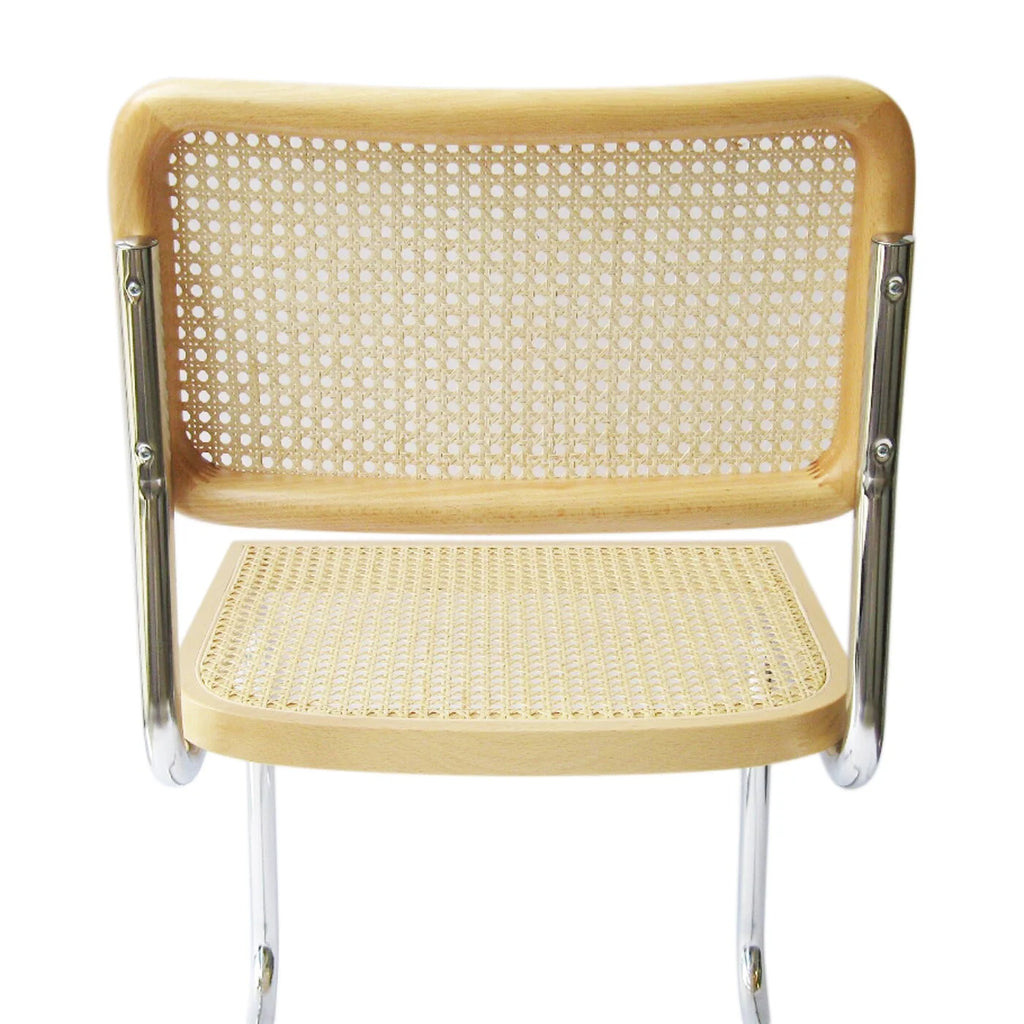 Cane Dining Chair in Chrome and Natural R82817