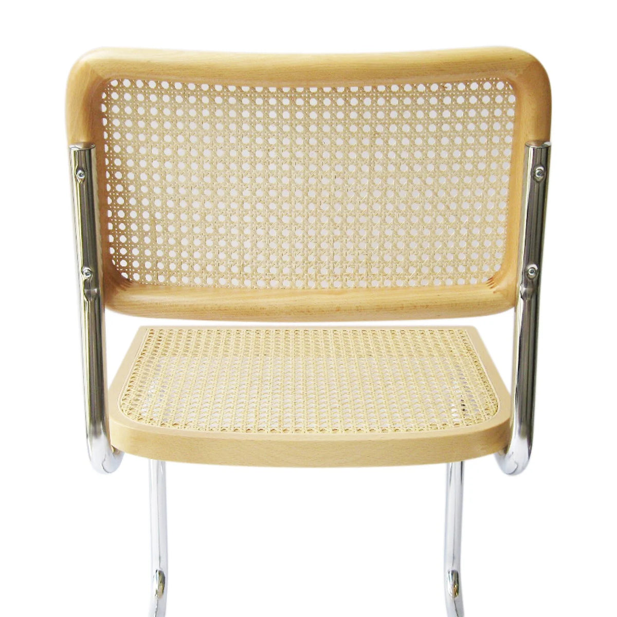 Cane Dining Chair in Chrome and Natural R82817