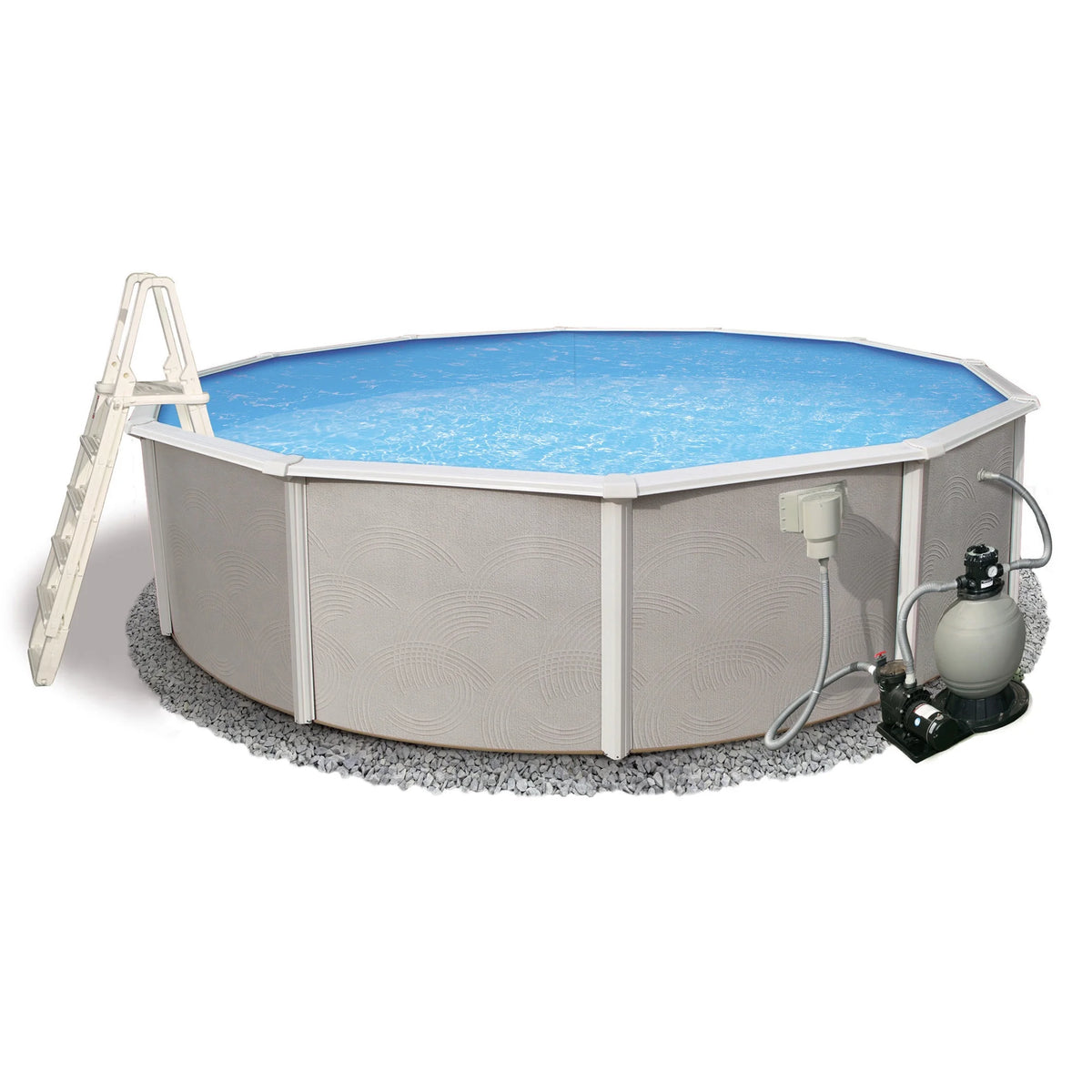 24-ft Round 52-in Deep Metal Wall Swimming Pool I357688
