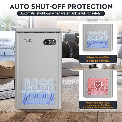 Black Dehumidifier with Auto Shut Off O671