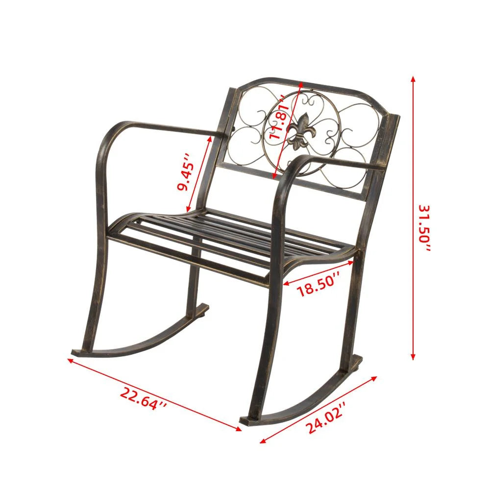 Metal Manual Rocking Chair Q1403