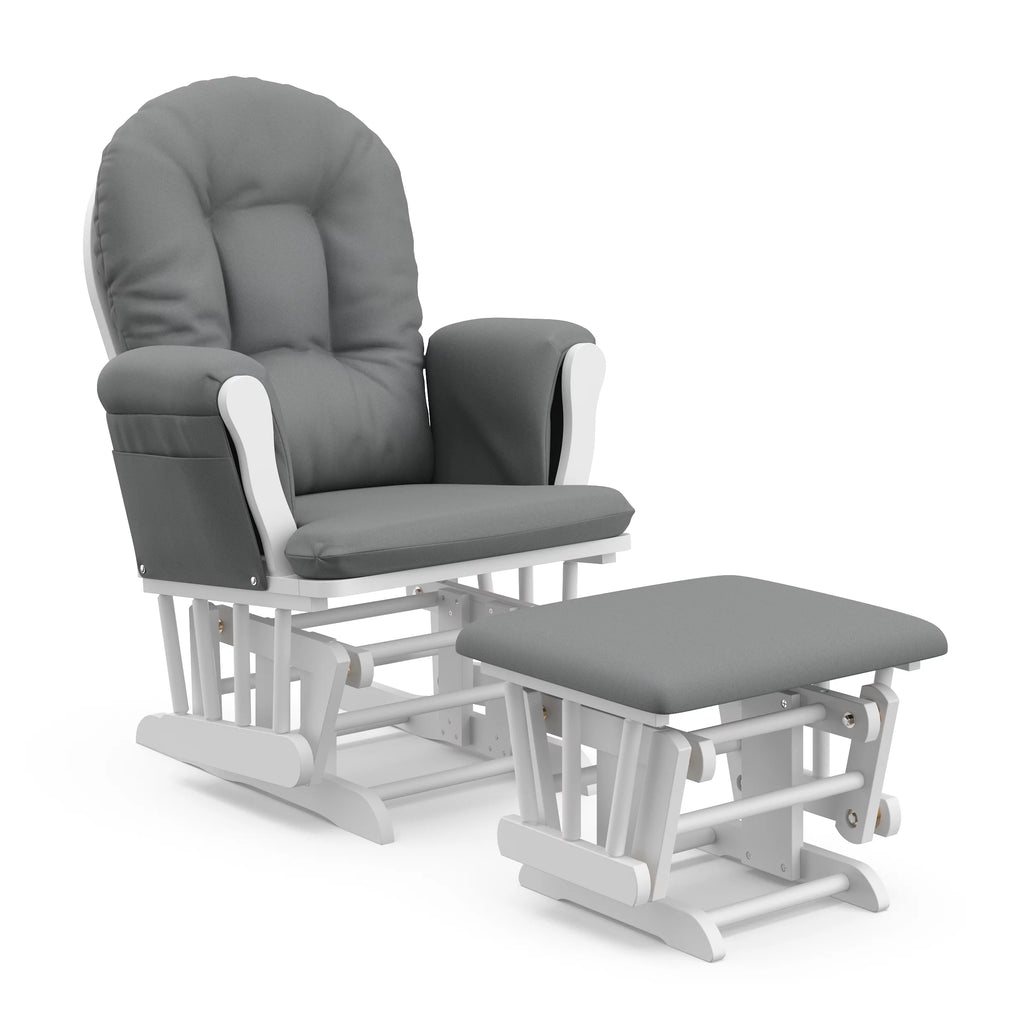 White Glider and Ottoman V10019