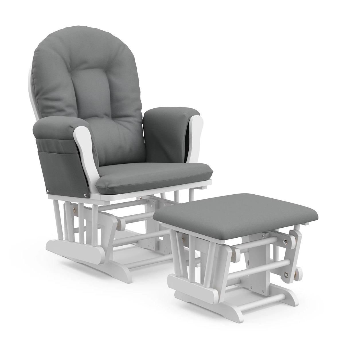 White Glider and Ottoman V10019
