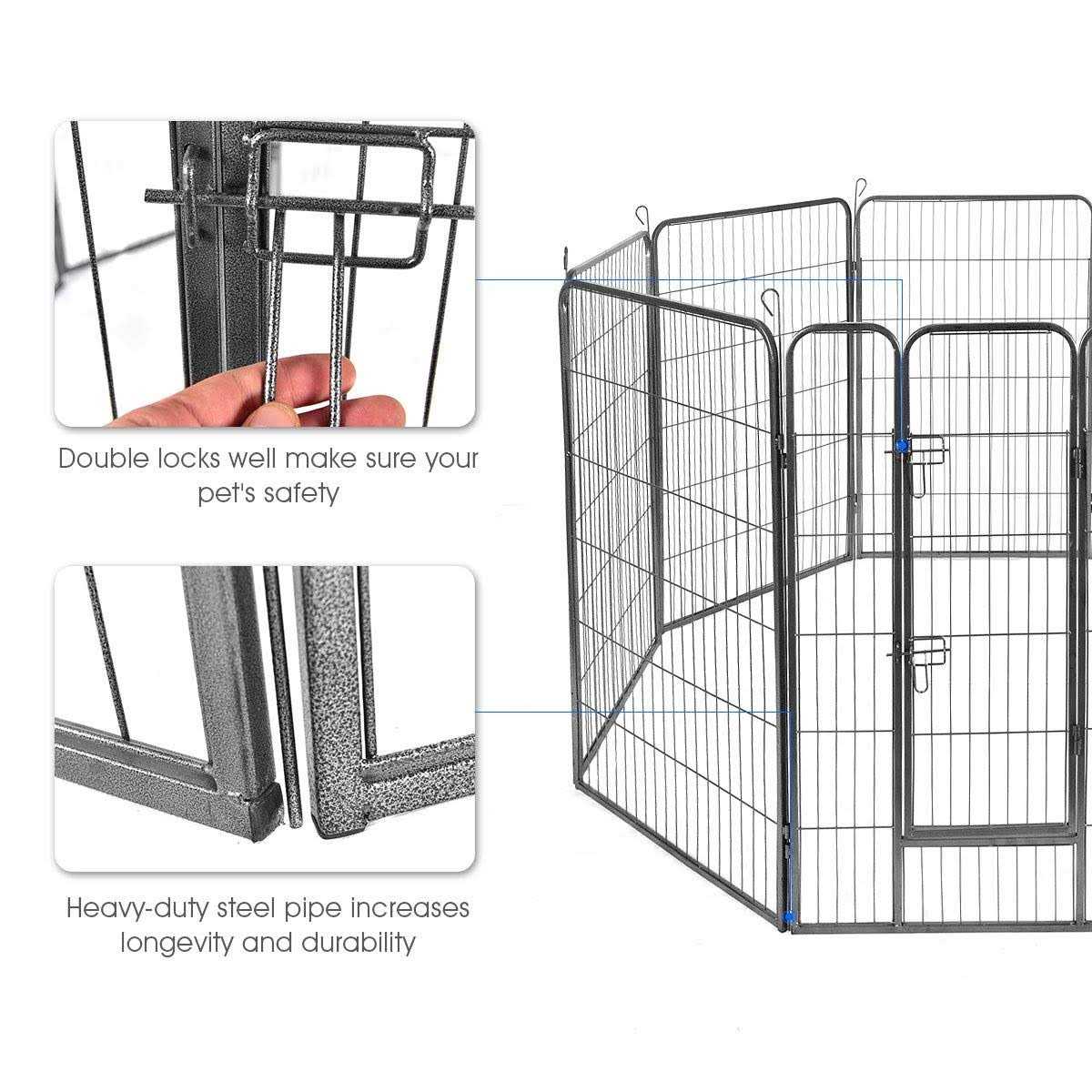 16/8 Panel Dog Playpen with Door G3401
