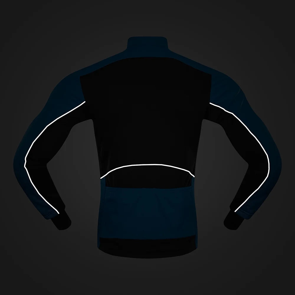 Men's Windproof Cycling Jacket Thermal Polar Fleece U36217