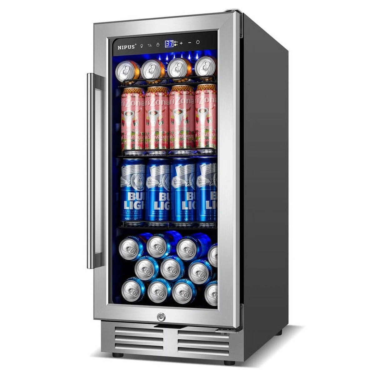 15 inch 130 Can Beverage Refrigerator with French Door A66434