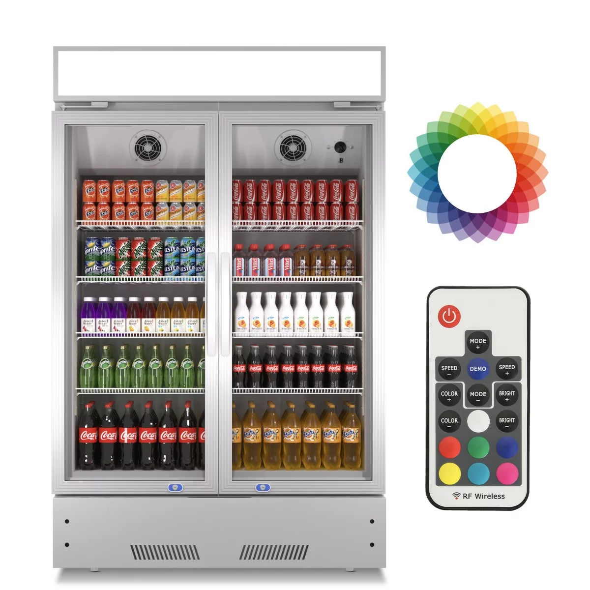 38" Glass Door Display Refrigerator 17 Cu.ft D698