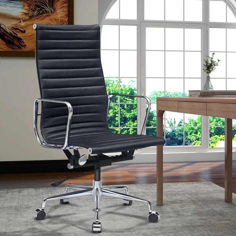 Genuine Leather Swivel Office Chair J908