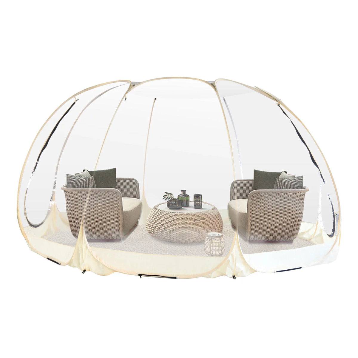 12 x 12 x 7 ft Clear Pop-Up Bubble Tent 6-10 Person with Storage Bag K14211