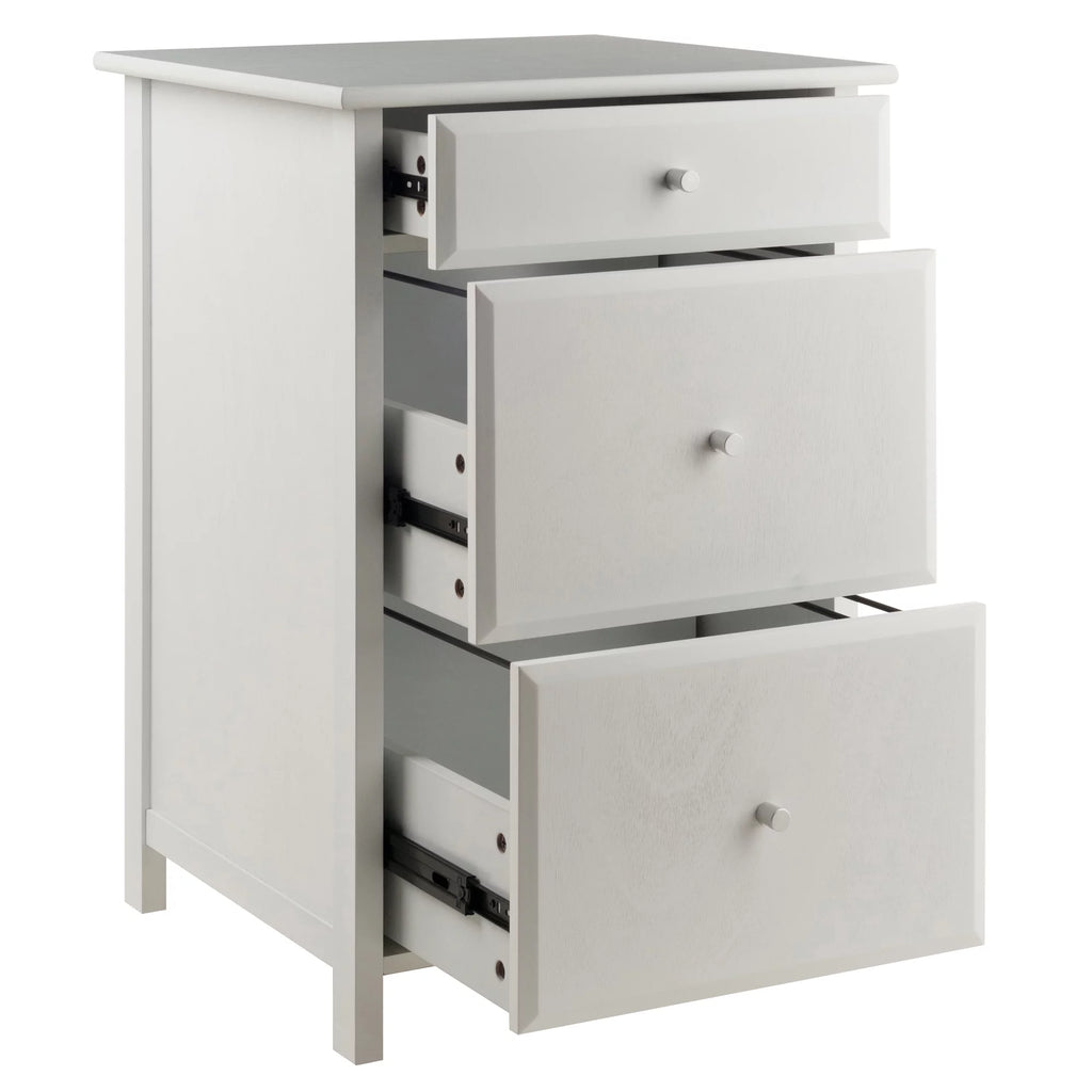 White Wood File Cabinet M432
