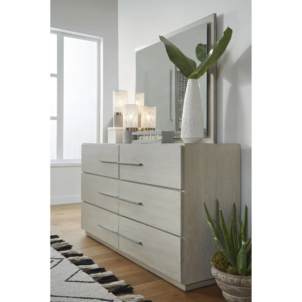 6 Drawer Cotton Gray Dresser Y75526
