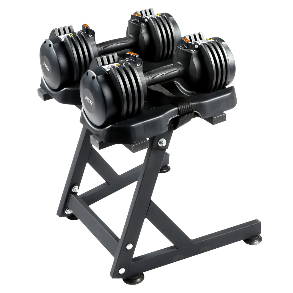 10-30lb Adjustable Dumbbell Pair with Stand Y655