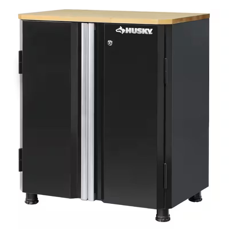 24-Gauge Steel 2-Door Garage Base Cabinet in Black X26935