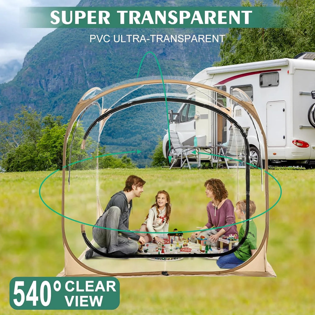 Pop-Up Tent with Removable Top Cover and Mesh Windows G887
